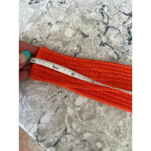 Vintage Karen Scott Braided Belt Vibrant Orange Size Medium Large JL - Picture 8 of 10